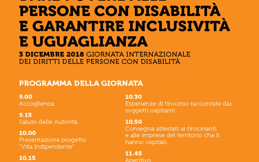 Giornata Internazionale dei diritti delle persone disabili